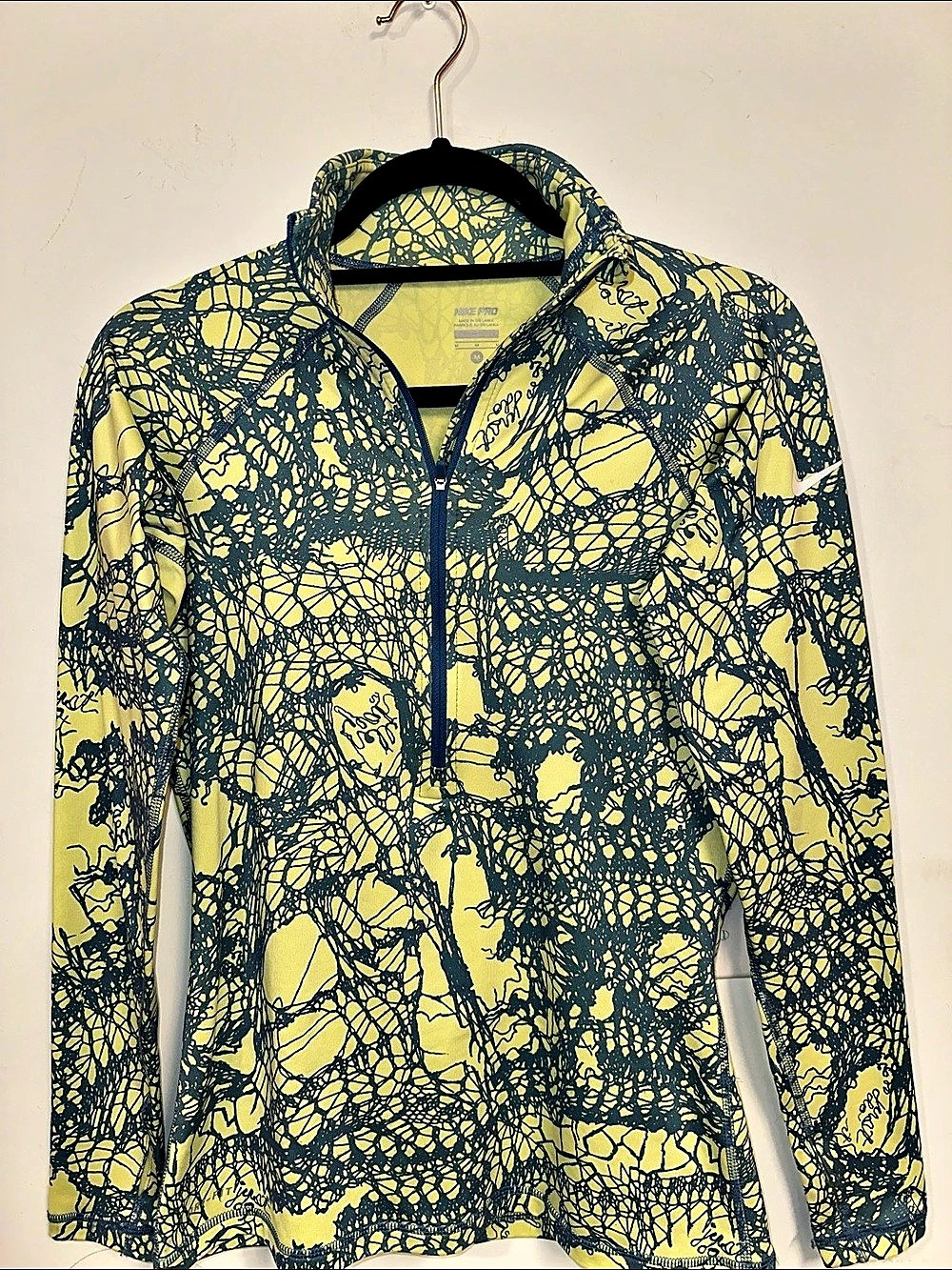 Nike Pro Abstract Print Half-Zip Jacket Medium Like New